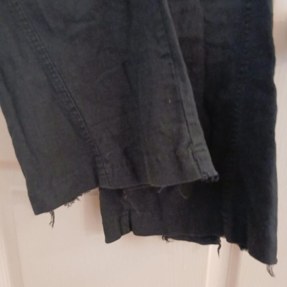 Roxy Black Flare Pants Elastic Drawstring Waist L Coastal Beach Y2K Indie Preppy - Picture 5 of 6